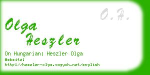 olga heszler business card